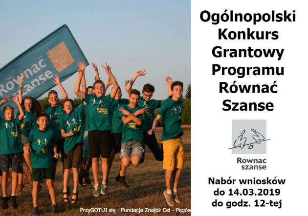 Ogólnopolski Konkurs Grantowy Programu Równać Szanse 2019
