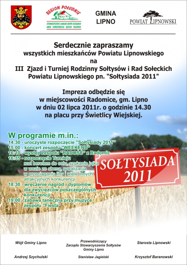 Sołtysiada 2011 odbędzie się w Radomicach