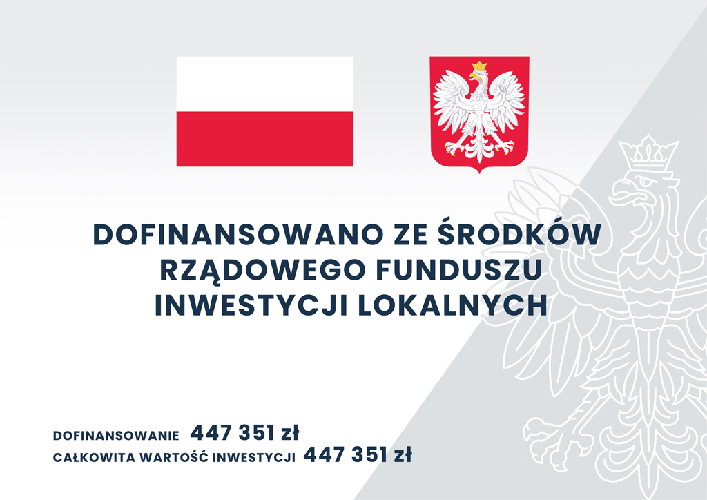 Na obrazku znajduje się informacja dotycząca wyskości dofinansowania 