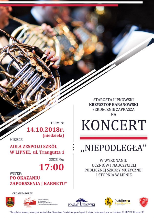 Plakat koncertu &quot;Niepodległa&quot;