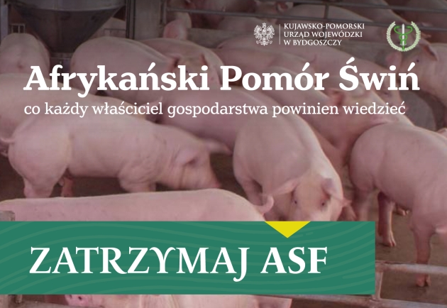 Okładka broszury informacyjnej  „Zatrzymaj ASF”