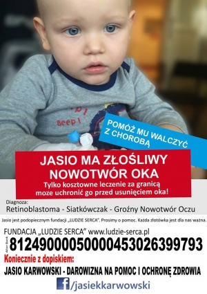 Pomóż, by rak nie zabrał oczu Jasiowi. Wystarczy 10 zł wsparcia.