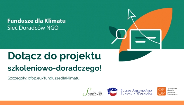 Grafika ilustracyjna - Fundusze dla klimatu - Sieć Doradców NGO