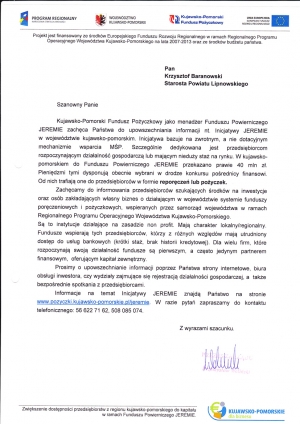 Kujawsko - Pomorski Fundusz Pożyczkowy informuje.