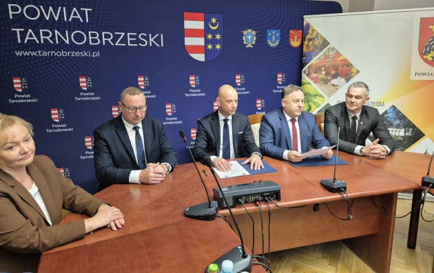 Uroczyste podpisanie porozumienia pomiędzy Powiatem Lipnowskim, a Powiatem Tarnobrzeskim