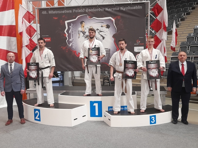 Szymon Majewski (LKKK) na podium 49. Mistrzostwo Polski Seniorów Karate Kyokushin - 