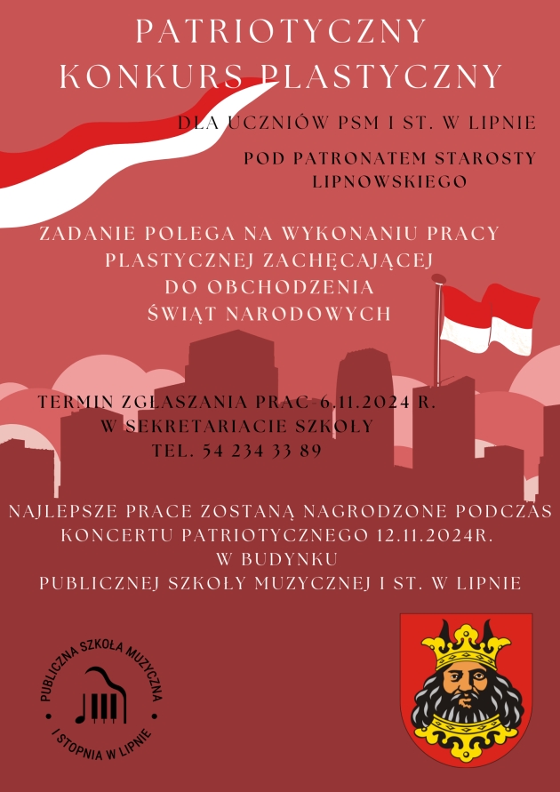 Plakat &quot;Plastyczny Konkurs Patriotyczny&quot;