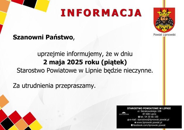 Informacja o pracy urzędu - grafika ilustracyna