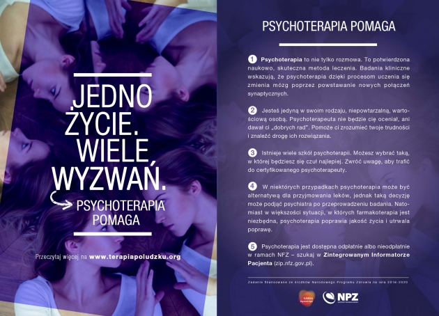 Psychoterapia jest dla ludzi - kampania informacyjno-edukacyjna