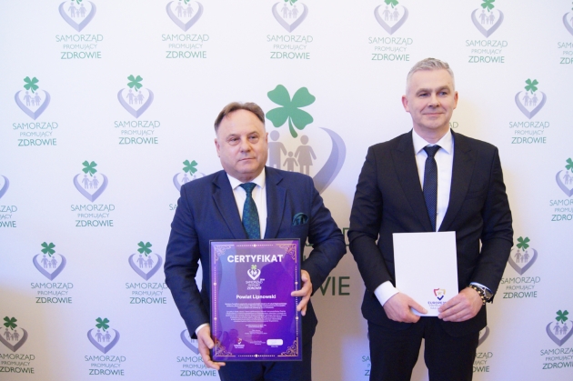 Powiat Lipnowski z tytułem „Samorząd Promujący Zdrowie”