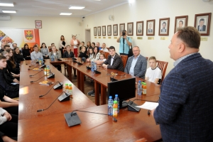 Uroczyste wręczenie stypendiów w Starostwie Powiatowym w Lipnie.