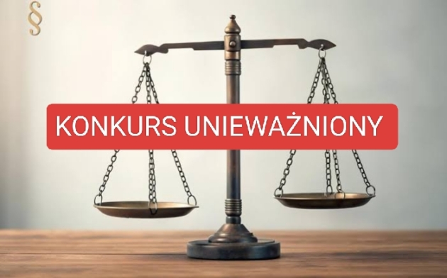 Unieważnienia ogłoszenia otwartego konkursu ofert (grafika ilustracyjna z podpisem Konkurs Unieważniony)