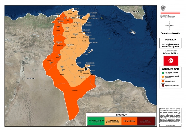 Tunezja – ostrzeżenie dla podróżujących i infolinia MSZ dla rodzin