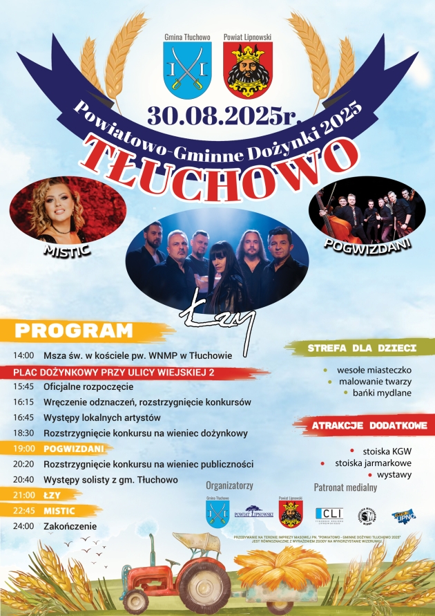 Plakat - Powiatowo-Gminne Dożynki 2025. 