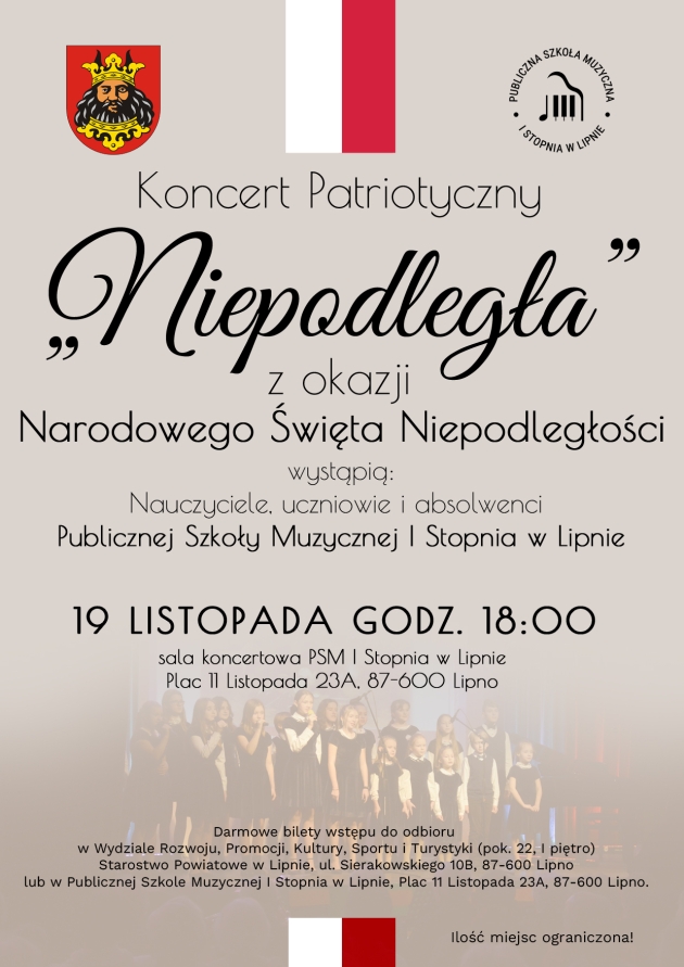 Plakat koncert patriotyczny na bis