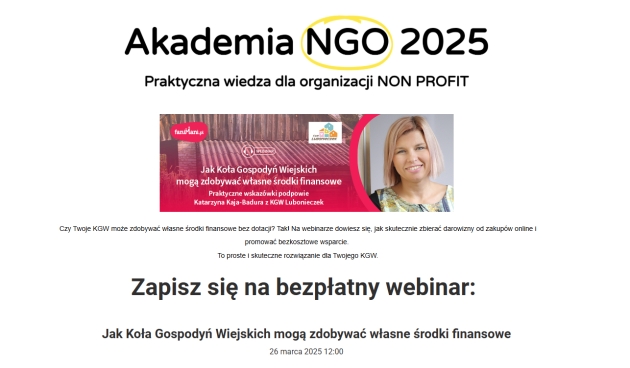 Grafika informacyjna - bezpłatny webinar