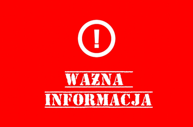 Uwaga! Ważna informacja