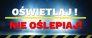 Baner reklamowy akcji  „Ustaw Światła – Bądźmy Bezpieczni” w Powiecie Lipnowskim