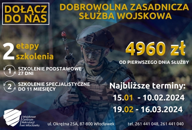 Grafika ilustracyjna - Dobrowolna Zasadnicza Służba Wojskowa