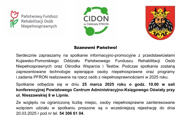 Zaproszenie na spotkanie informacyjno-promocyjne