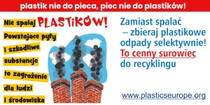 Grafika ilustracyjna - „Plastik nie do pieca – piec nie do plastiku”
