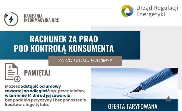 „Rachunki pod kontrolą konsumenta” - kampania informacyjna. Grafika informacyjna.