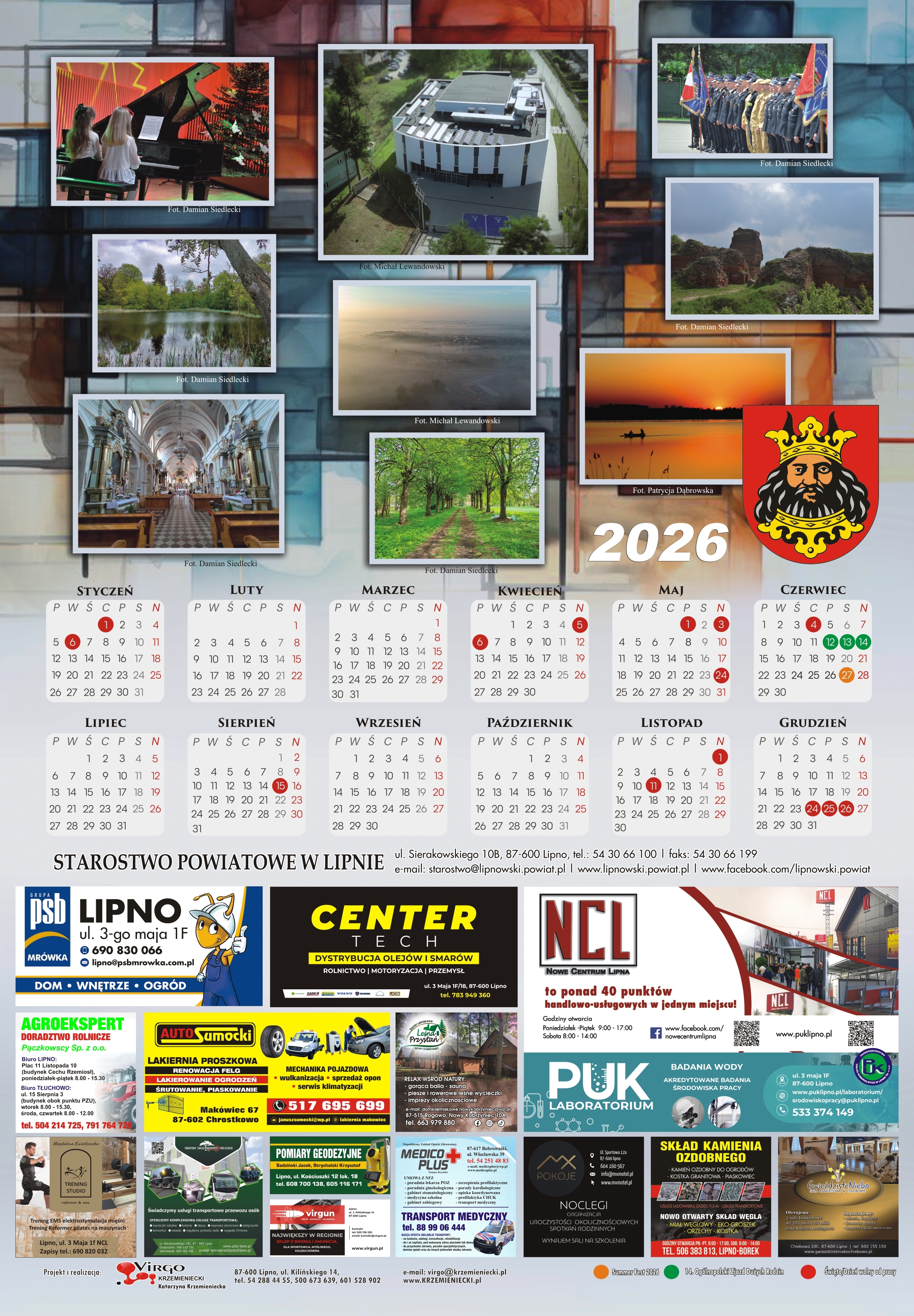 Bezpłatne kalendarze na 2026 rok już dostępne w Starostwie